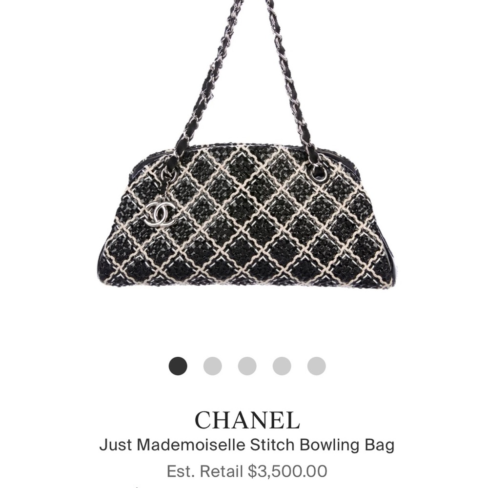 CHANEL
Just Mademoiselle Stitch Bowling Bag